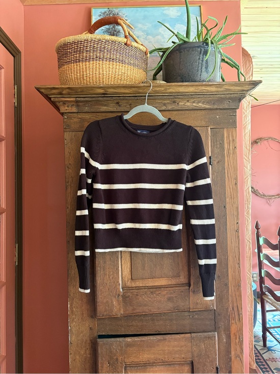 GAP Sweaters - GAP Cotton Rollneck Cropped Sweater in Black and Cream